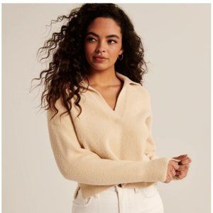 Abercrombie DreamLush Notch Neck Polo Sweater